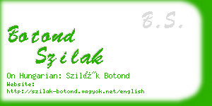 botond szilak business card